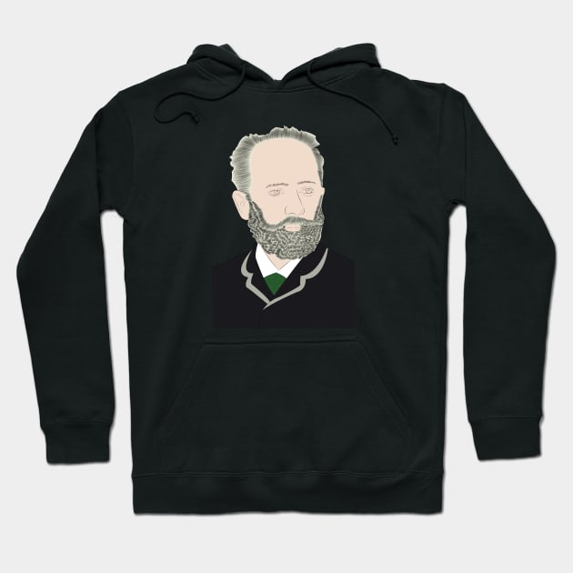 Tchaikovsky - Portrait Hoodie by LiLian-Kaff